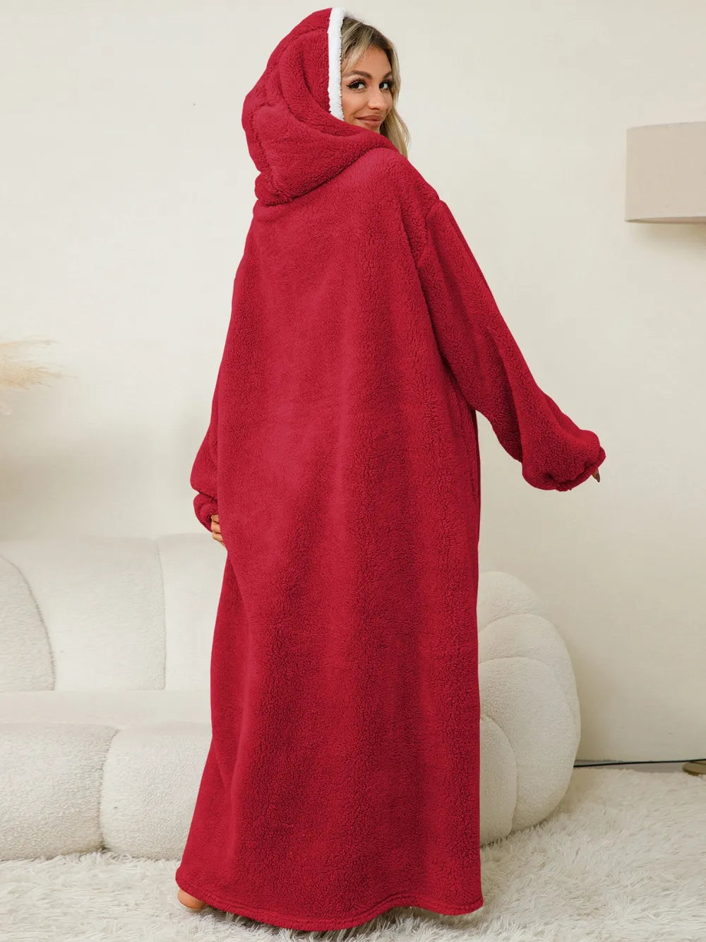 Women's Lounge Dress – Hooded Pocketed