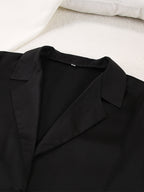 Women's Lounge Set Black Long Sleeve