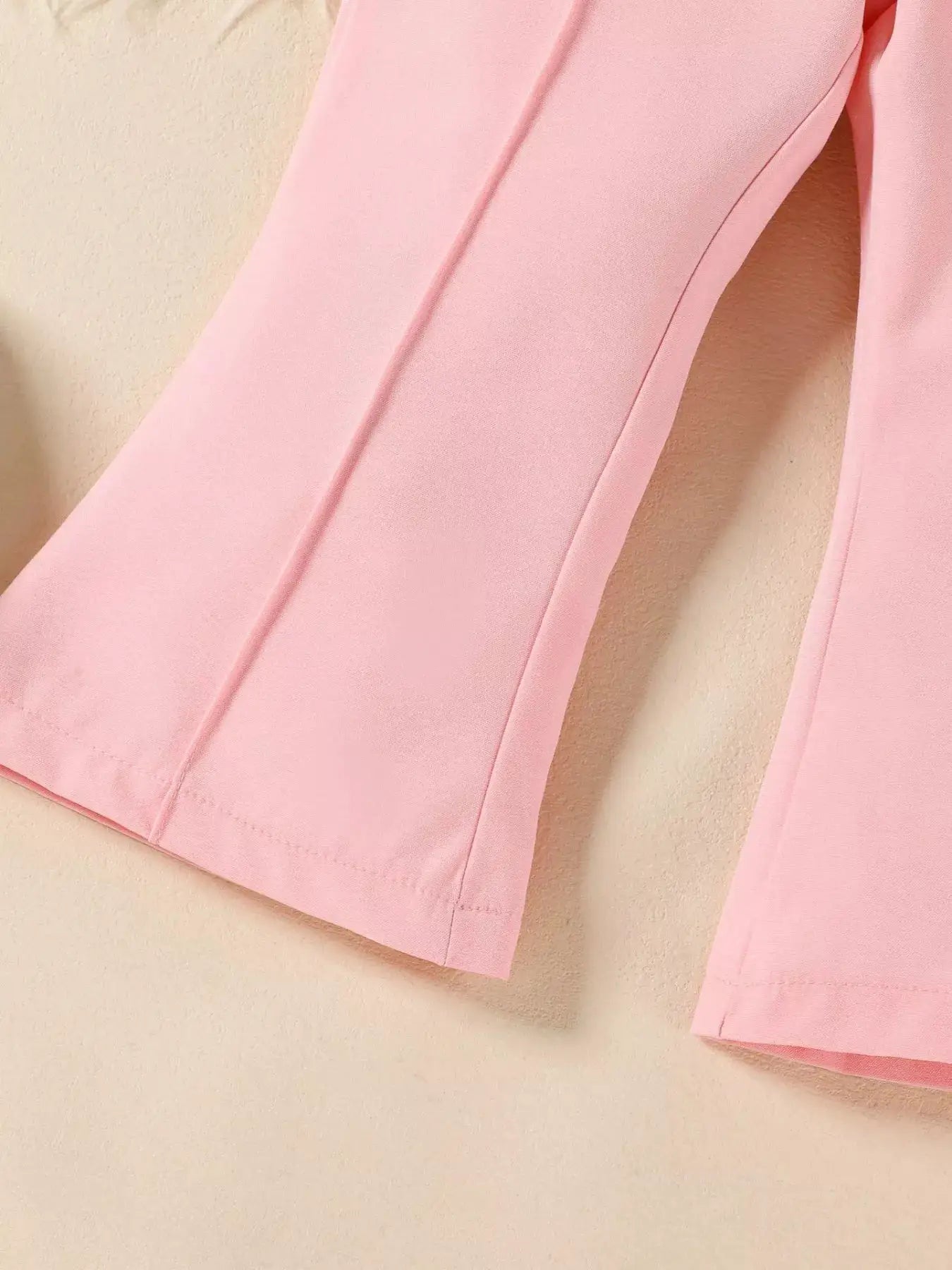 Pink Sleeveless Blazer and Flare Pants Two Piece Set for Women — Parfymia