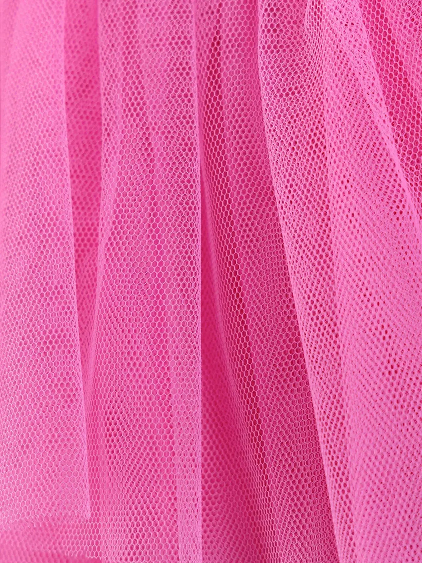 Girls Bowknot Pattern Tulle Layered Dress Pink For Toddlers — Parfymia