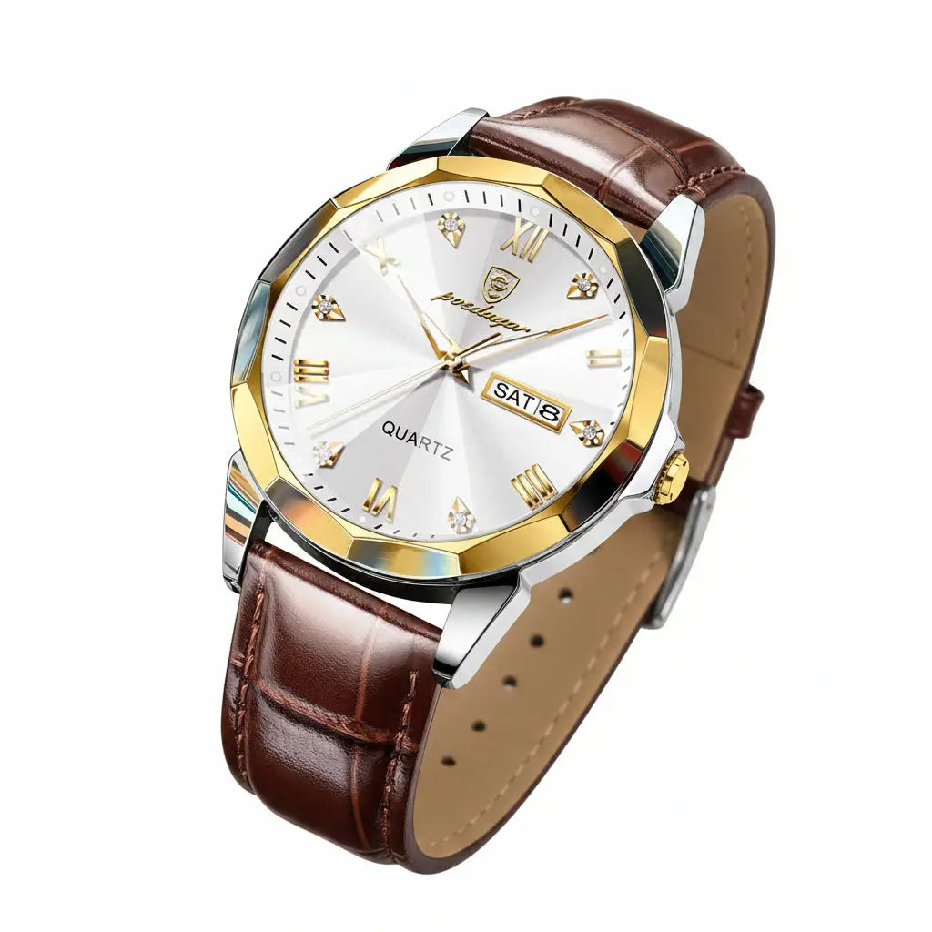 Belt Style Men's Waterproof Luminous Fashion Quartz Watch Dropshipman