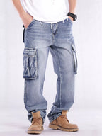 Men's Cargo Jeans Loose Fit