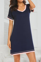 Women's Lounge Dress – Contrast Trim