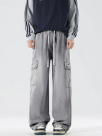 Men's Full Size Wash Wide Leg Cargo Jeans Plus Size
