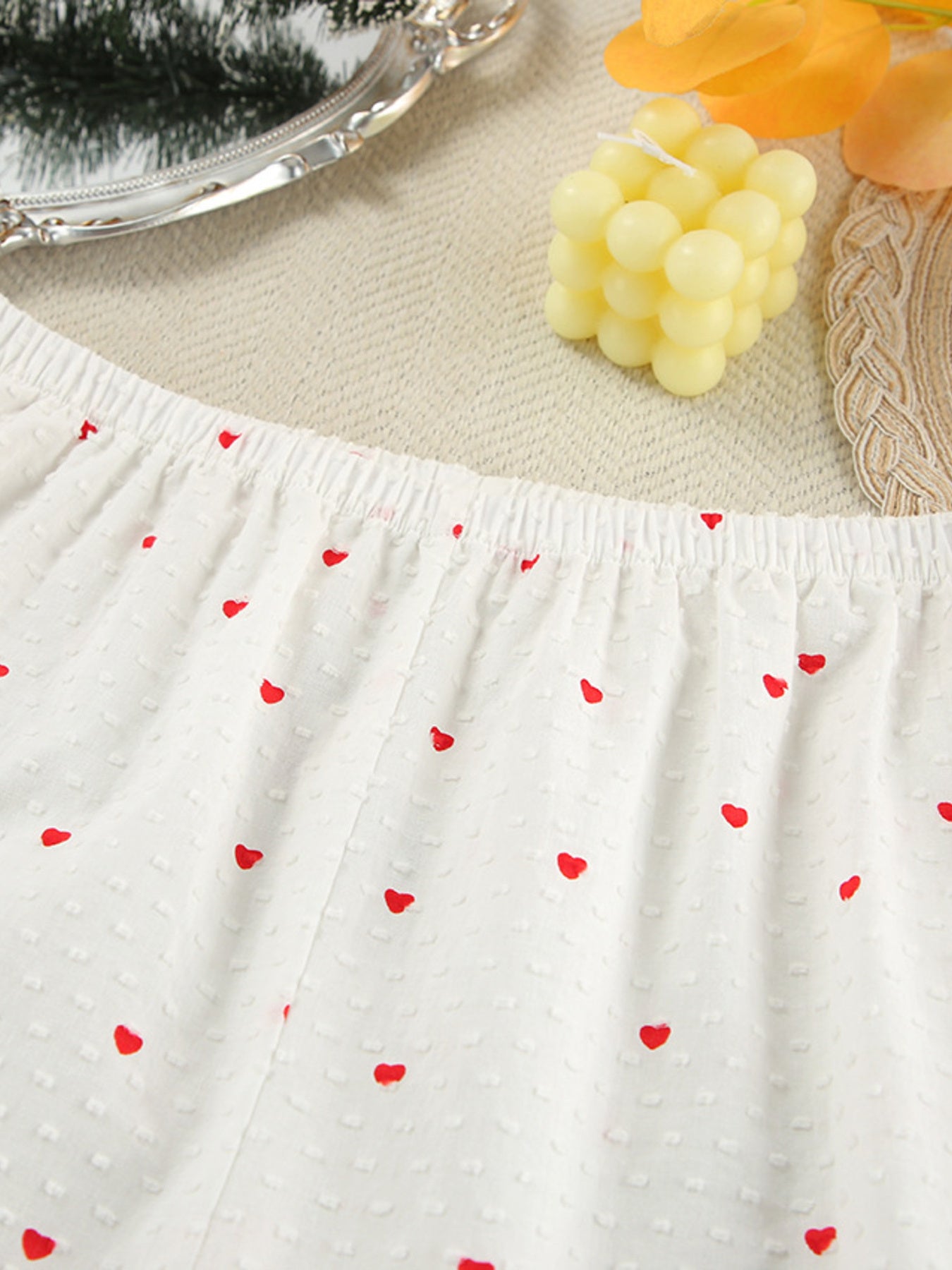Women's Loungewear Heart Print Cotton Set