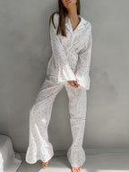 Women's Loungewear Heart Print Cotton Set