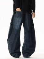 Men's Pants Star Patchwork Wide Leg Jeans