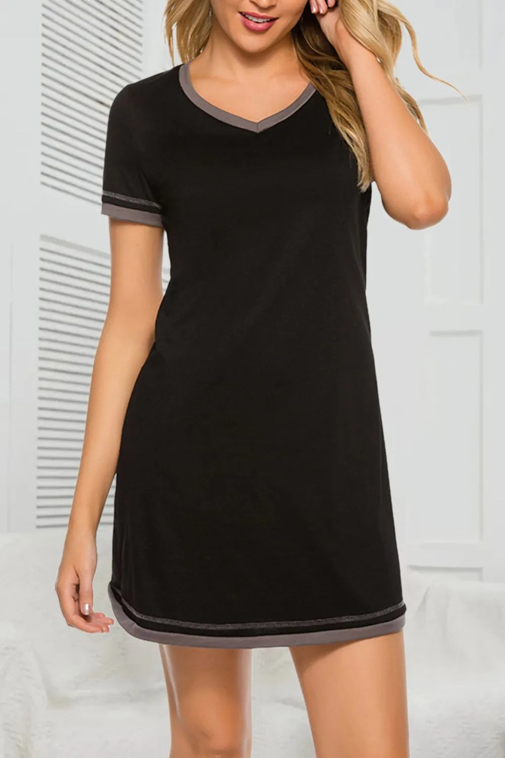 Women's Lounge Dress – Contrast Trim