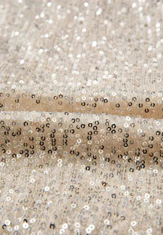 Sequin Surplice Long Sleeve Bodysuit by Parfymia