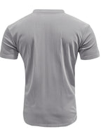 Men's Full Size Ribbed V-Neck T-Shirt Plus Size