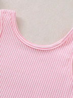 Children's Striped Sleeveless One-Piece Swimsuit