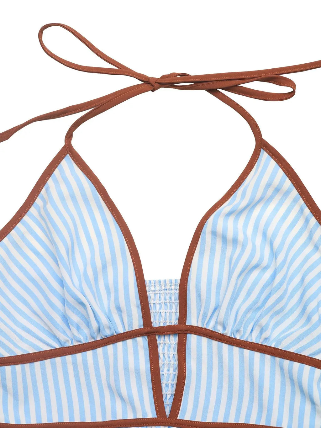 Striped Halter Neck Maxi Dress Trendsi