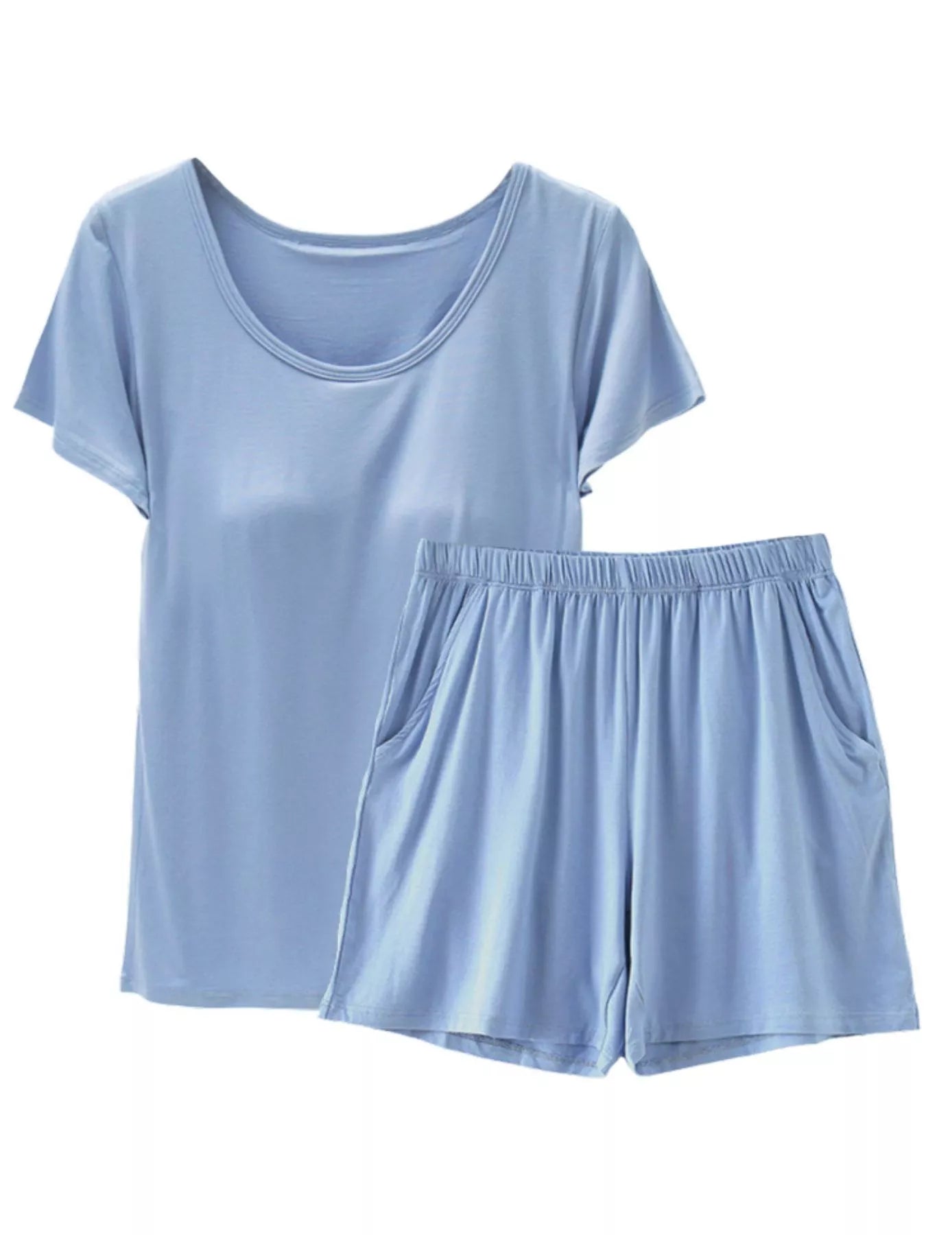 Women's Plus Size Padded Modal Shorts Set