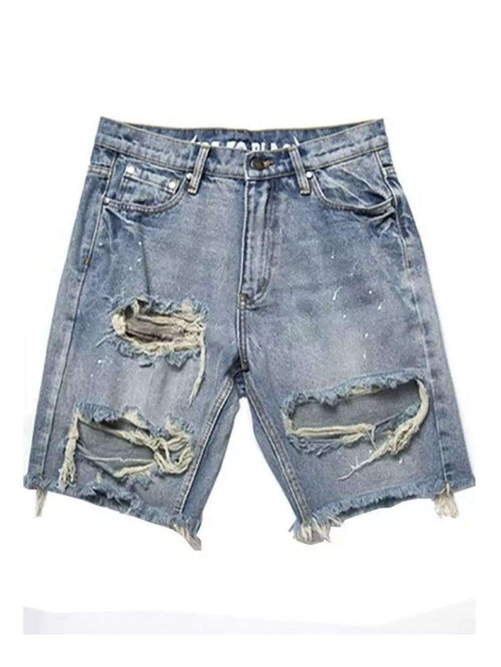 Men's Distressed Denim Shorts Plus Size