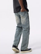 Men's Wide Leg Jeans – Washed Light Blue