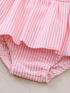 Children's Striped Sleeveless One-Piece Swimsuit