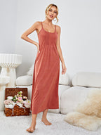 Women's Scoop Neck Spaghetti Strap Night Dress