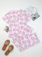 Women's Loungewear Santa Claus Print Set