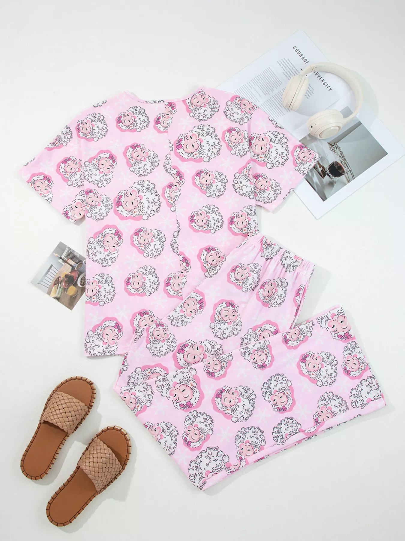 Women's Loungewear Santa Claus Print Set
