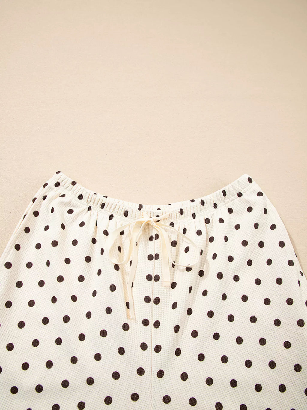 Women's Lounge Set Polka Dot Long Sleeve Top & Joggers