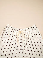 Women's Lounge Set Polka Dot Long Sleeve Top & Joggers