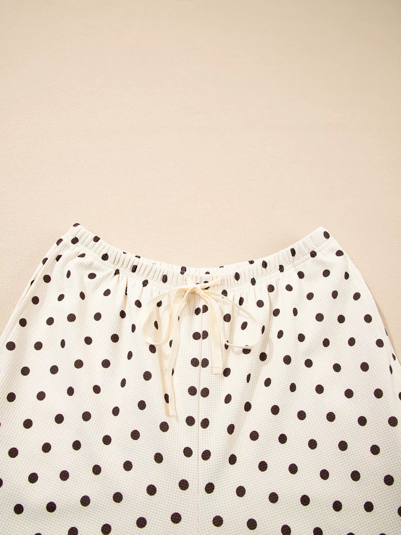Women's Lounge Set Polka Dot Long Sleeve Top & Joggers