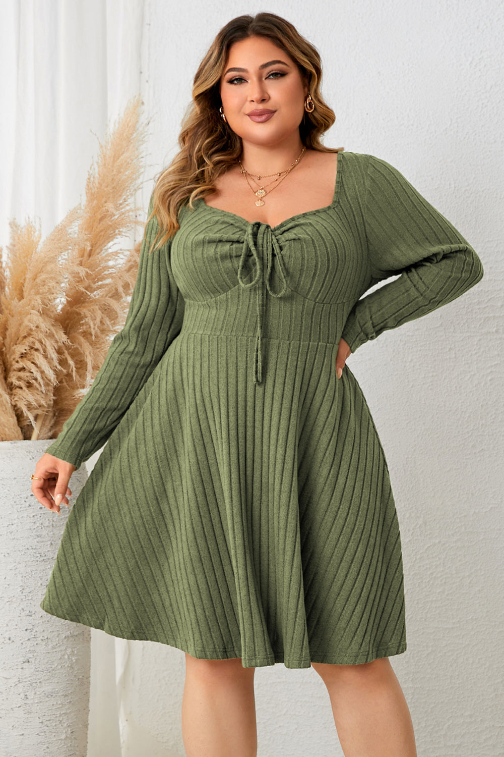 Women's Dress – Honey Sweetheart Ribbed