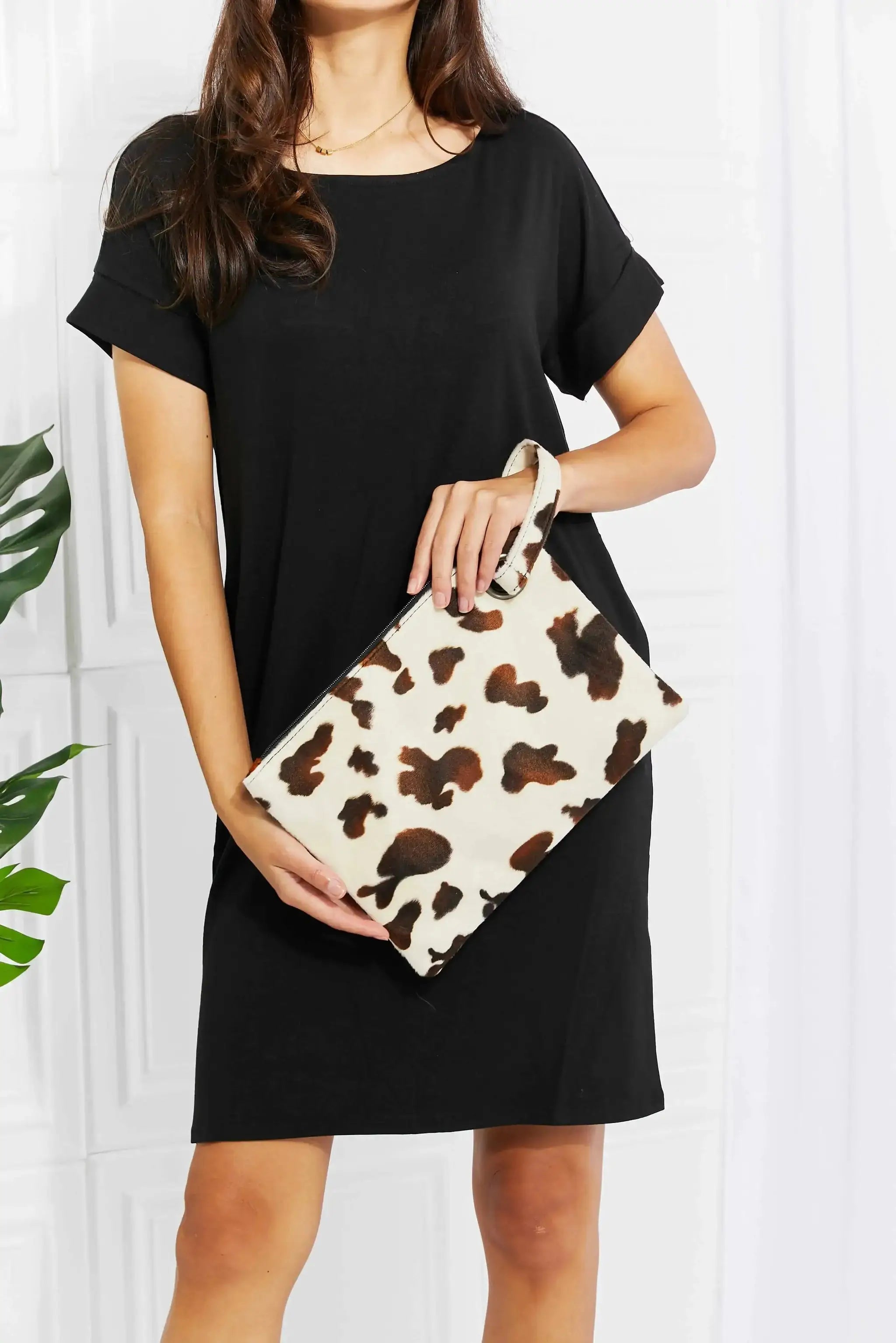 Leopard Print Medium Wristlet in Soft Fluff by Parfymia