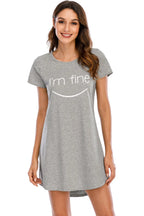 Women's Lounge Dress – Graphic Round Neck