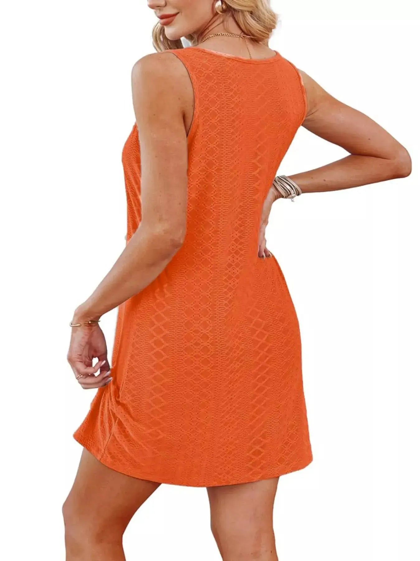 Sleeveless Knotted Hem Tank Dress Trendsi