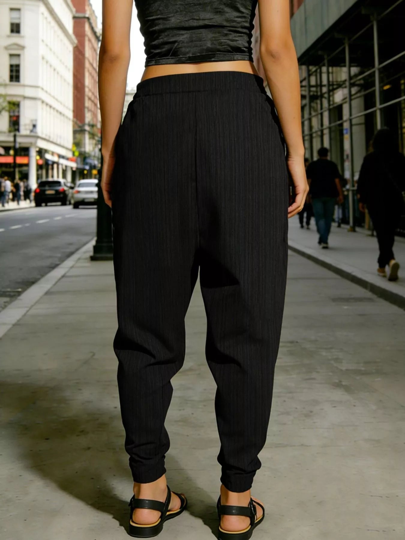 Women's Plus Size Harem Pants – Elastic Waist