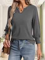 Women's Notched Top Plus Size