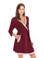 Women's Tie Waist Loungewear Robe