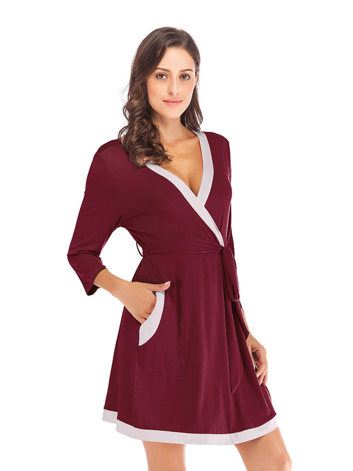 Women's Tie Waist Loungewear Robe