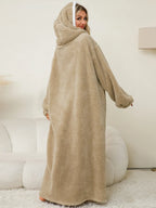 Women's Lounge Dress – Hooded Pocketed