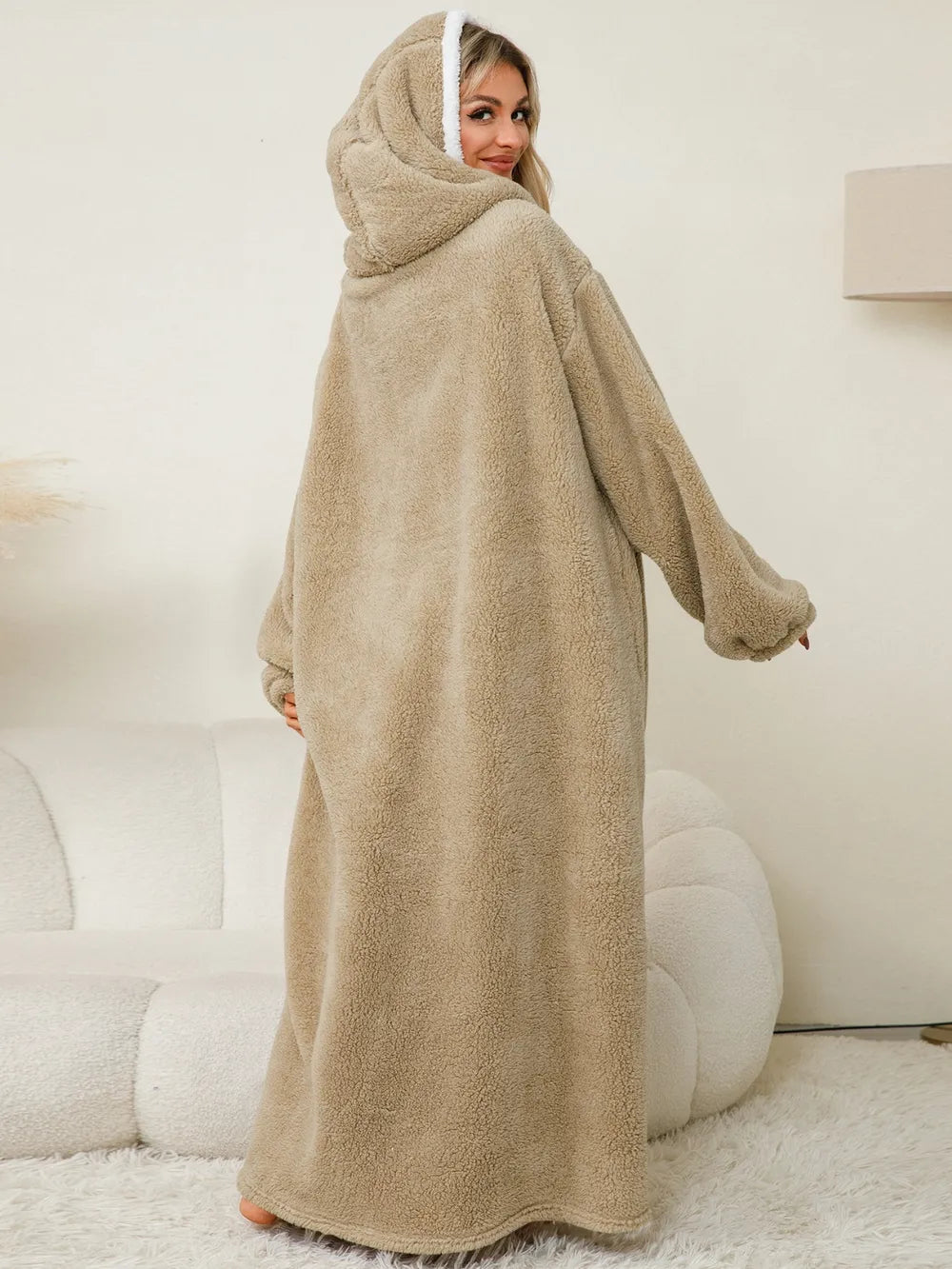 Women's Lounge Dress – Hooded Pocketed