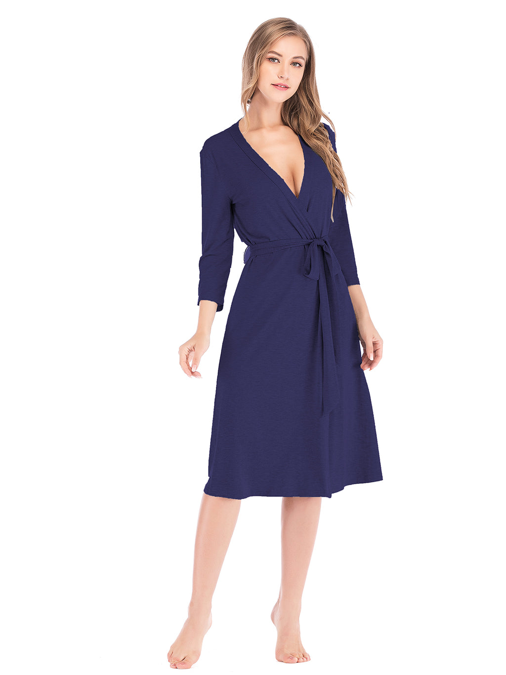 Women's Plunge Tie Front Mini Dress
