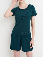Women's Shorts Set – Padded Modal Tee & Shorts