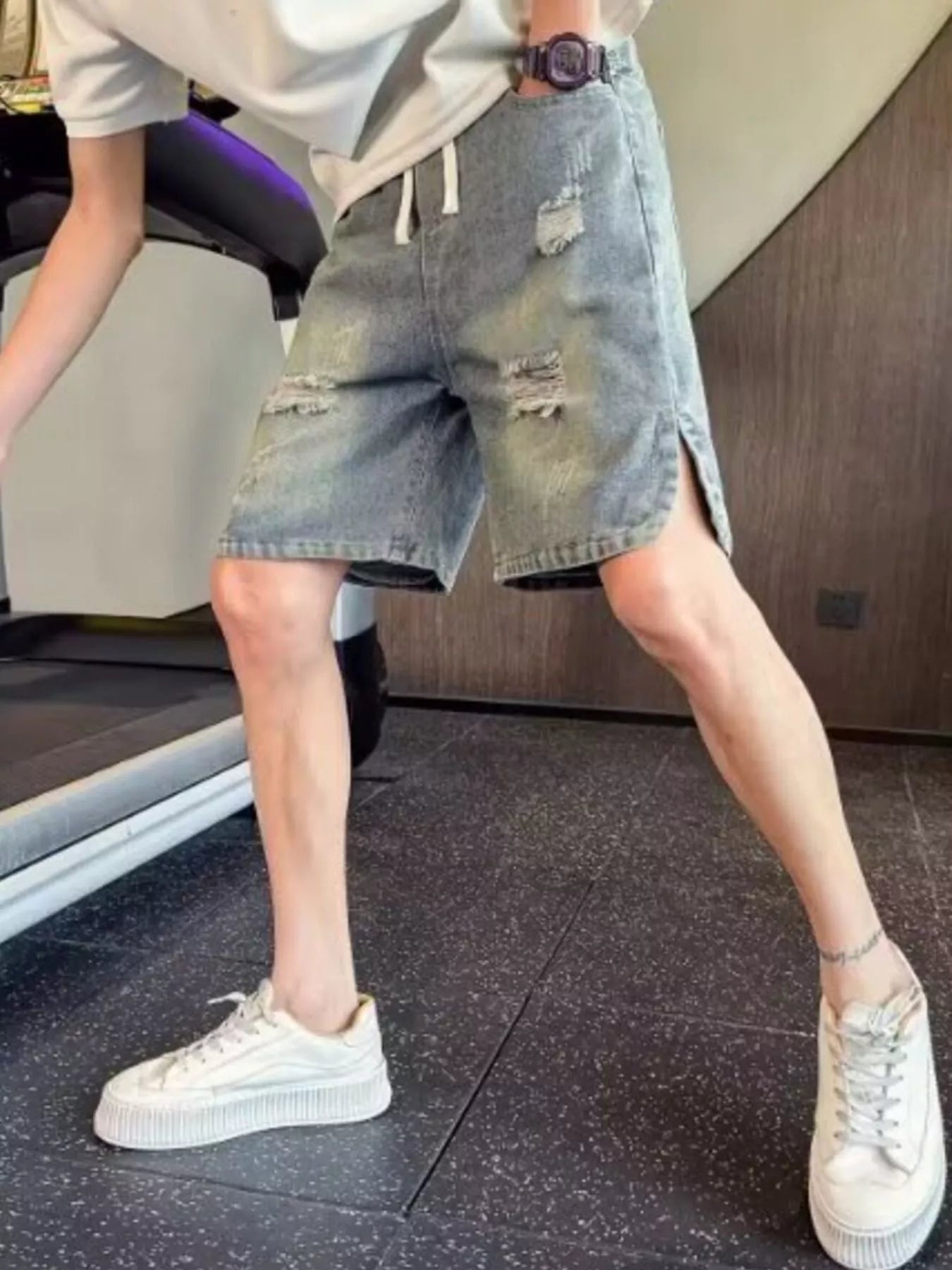 Men's Shorts - Distressed Denim