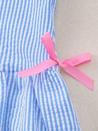 Children's Striped Sleeveless One-Piece Swimsuit