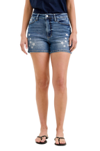 Women's Judy Blue High Rise Slim Shorts Star Splatter