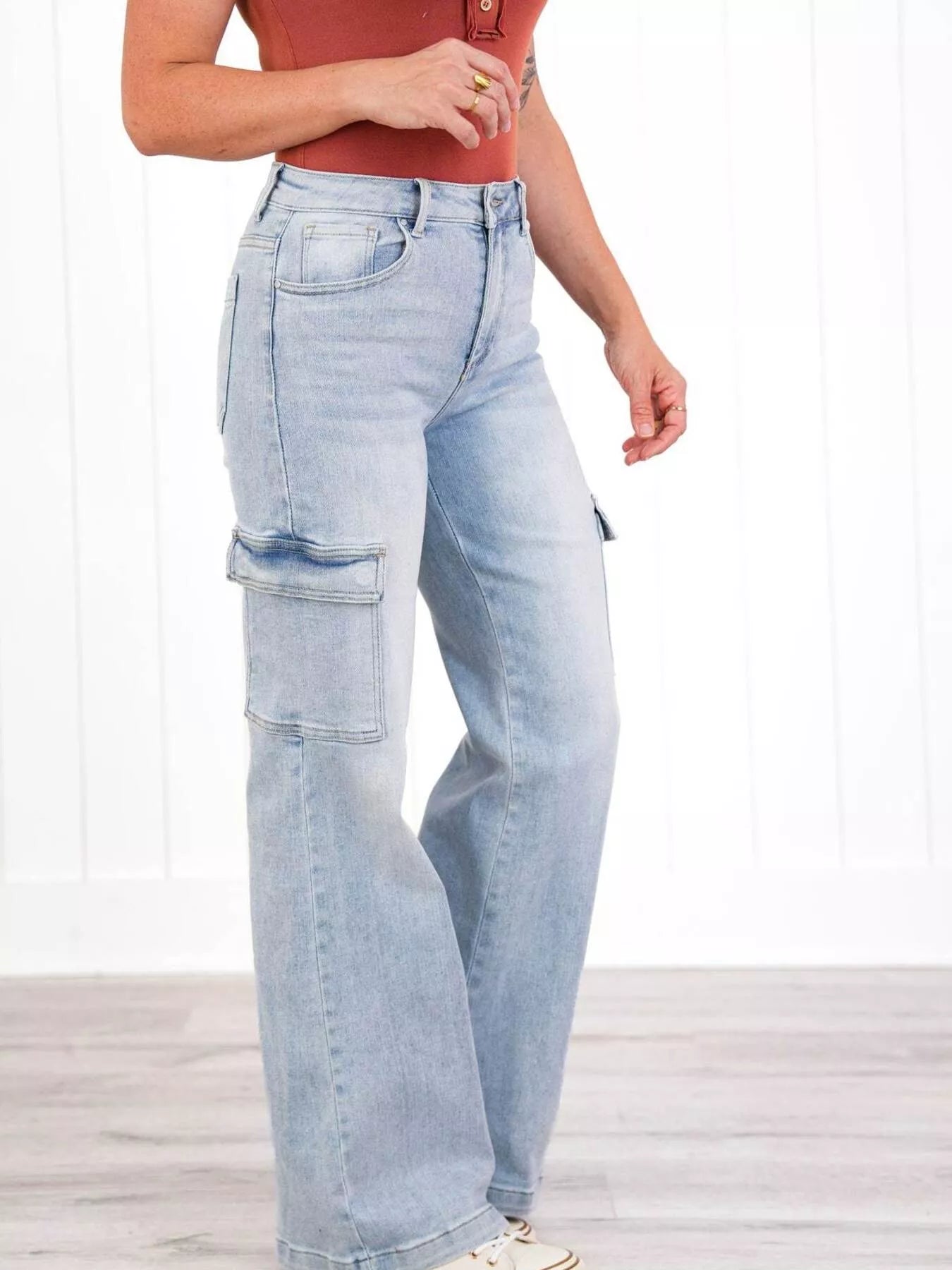 Women's Cargo Jeans Wide Leg Plus Size