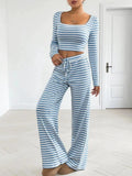 Women's Loungewear Striped Two-Piece Set