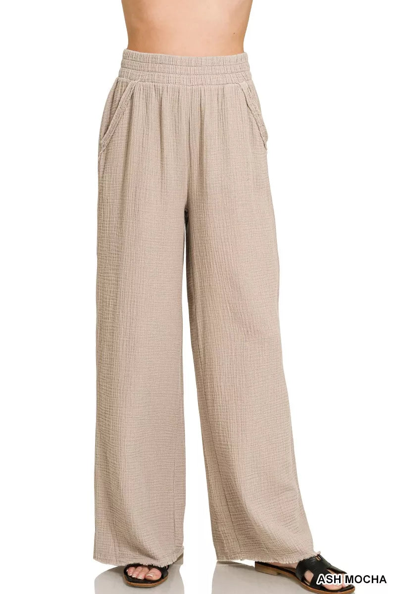 Women's Lounge Pants – Cotton Double Gauze