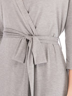 Women's Plunge Tie Front Mini Dress