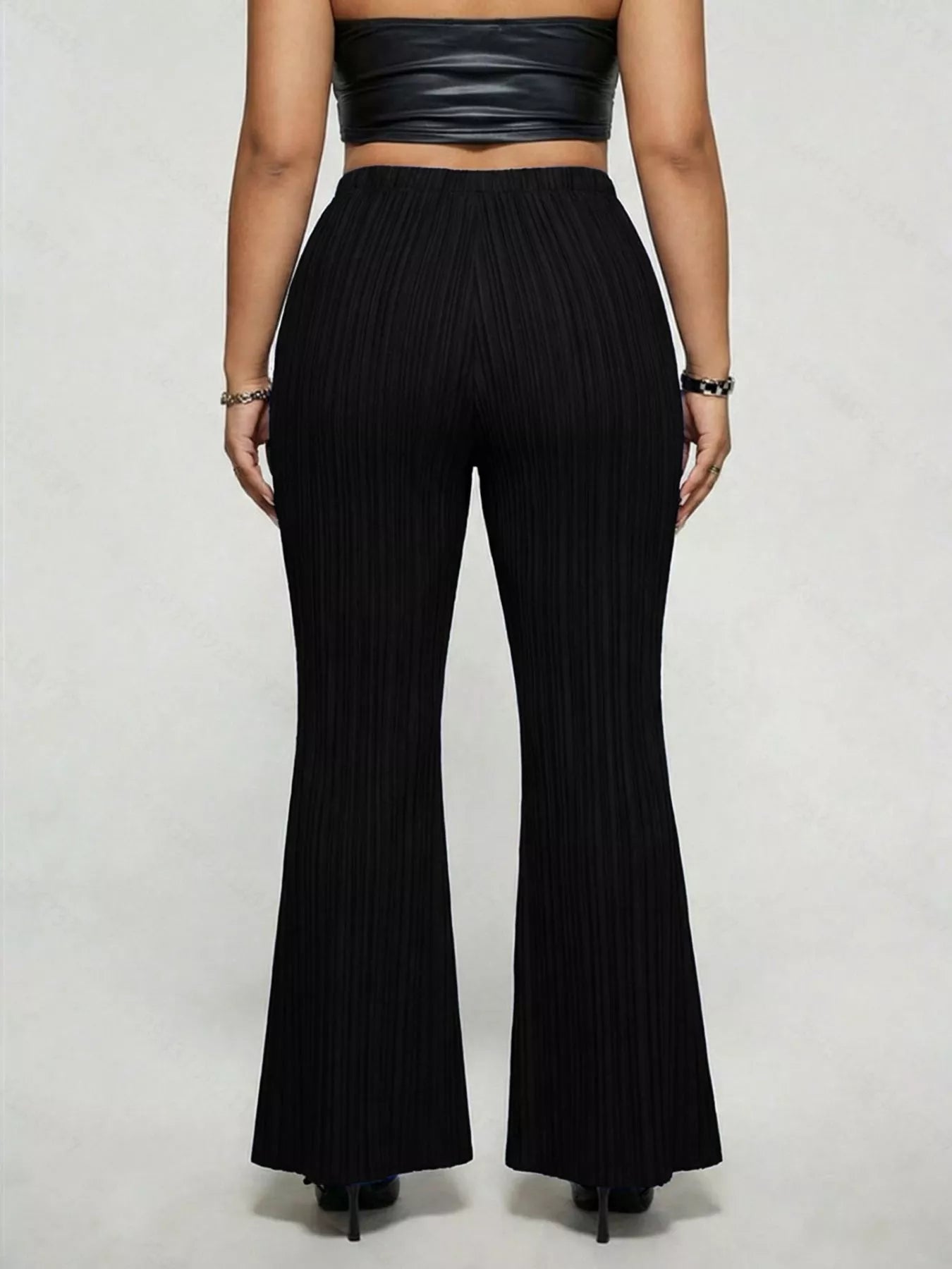 Women's Plus Size High Waist Flare Pants