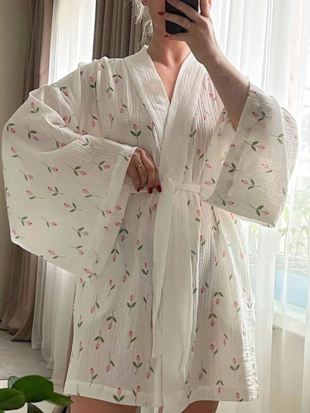 Women's Floral Print Cotton Nightgown