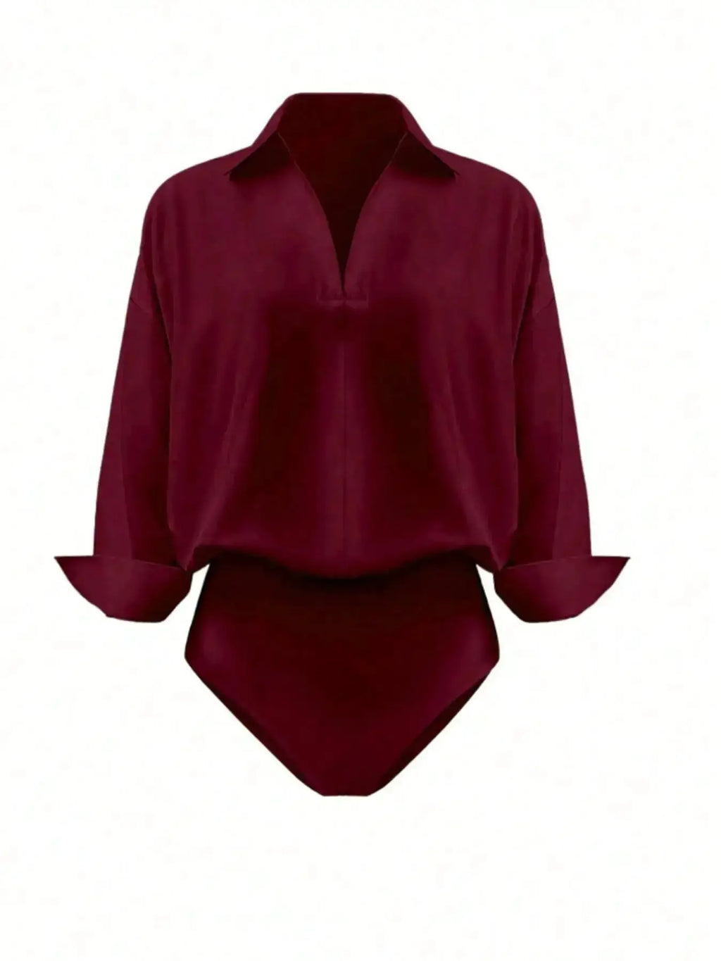 Button-Down Long Sleeve Bodysuit by Parfymia