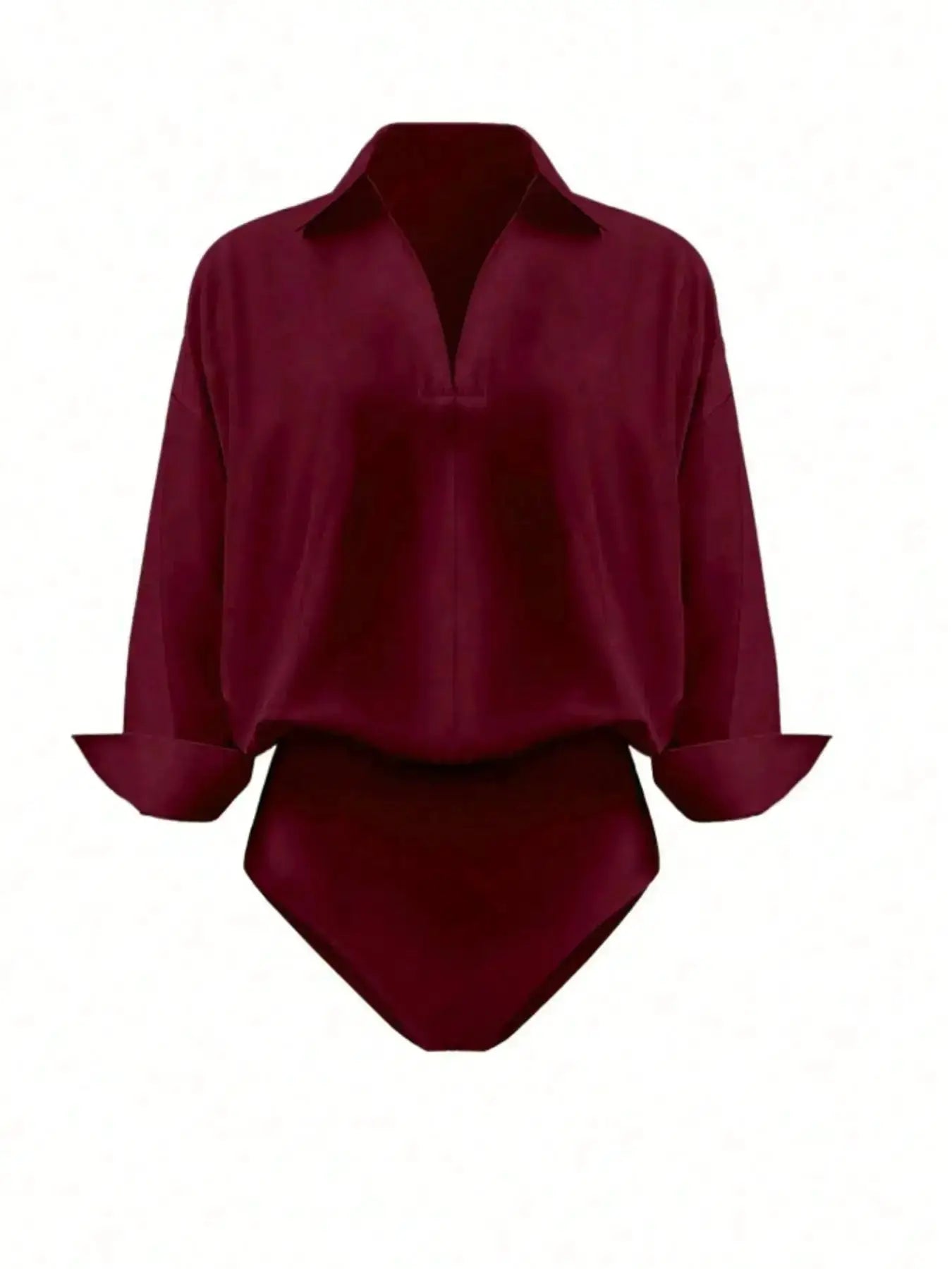 Button-Down Long Sleeve Bodysuit by Parfymia