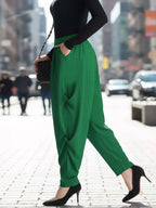 Women's Plus Size Elastic Waist Casual Pants